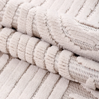 SHARED | Kekova Cream Abstract Modern Machine Woven Ivory Beige Livin photo 4