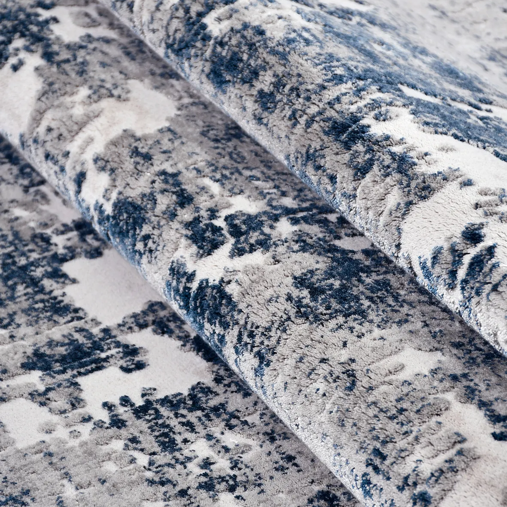 SHARED | Outcrop Navy Cream Abstract Modern Machine Woven Living Room photo 4