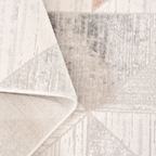 SHARED | Selenite Modern Geometric Machine Woven Cream Grey Beige Ter photo 4