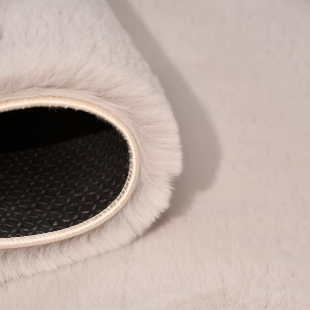SHARED | Ephesus Blush Pink Solid Shaggy Faux Fur Machine Woven Glam  photo 4