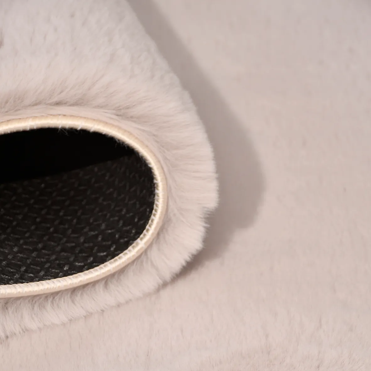SHARED | Ephesus Blush Pink Solid Shaggy Faux Fur Machine Woven Glam  photo 4