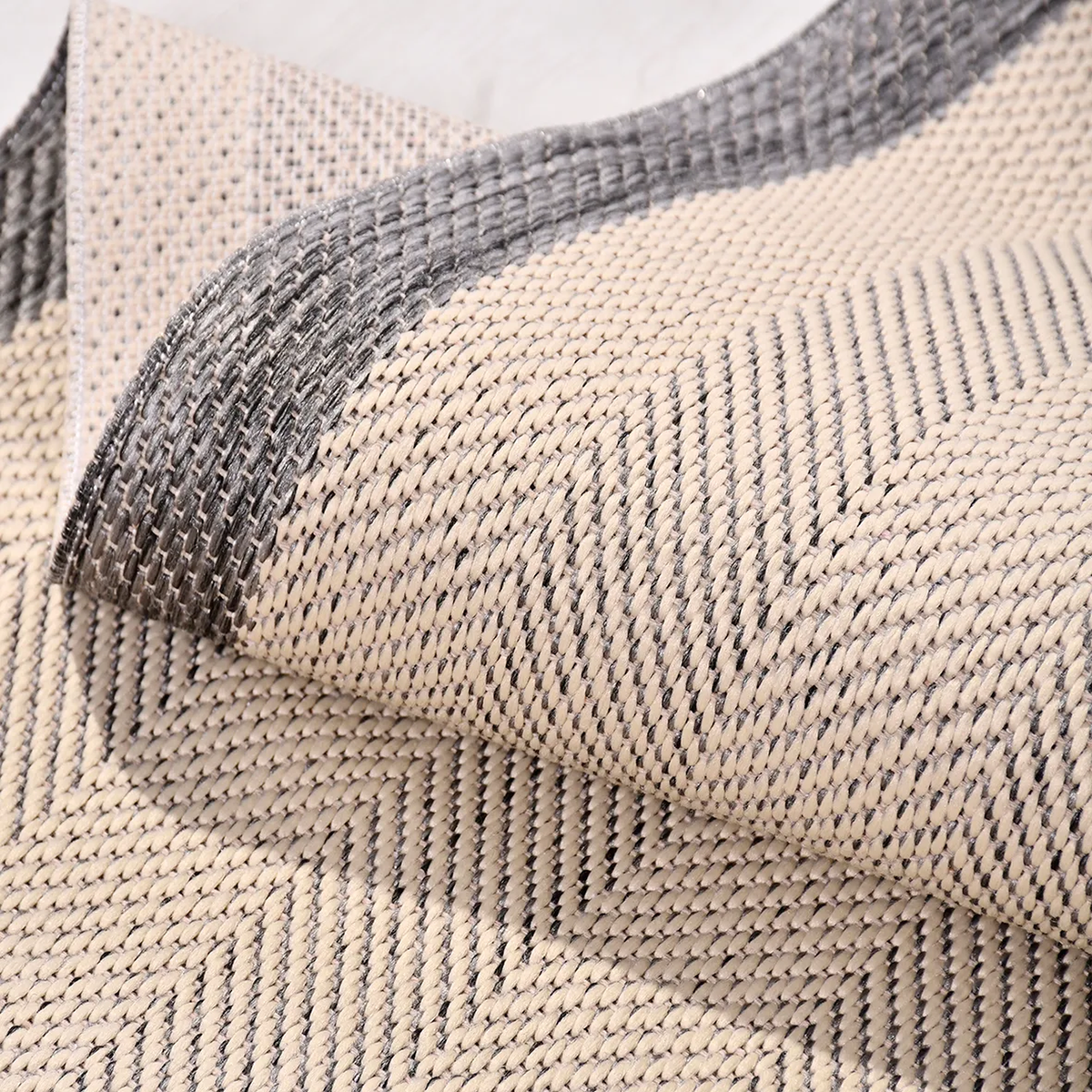 SHARED | Sloe Cream Charcoal Grey Scandinavian Geometric Machine Wove photo 4