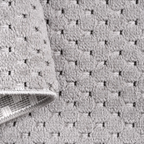 SHARED | Borage Grey Ivory Modern Geometric Machine Woven Living Room photo 4