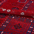 SHARED | Ayvalik Persian Style Traditional Machine Woven Red Navy Cre photo 4