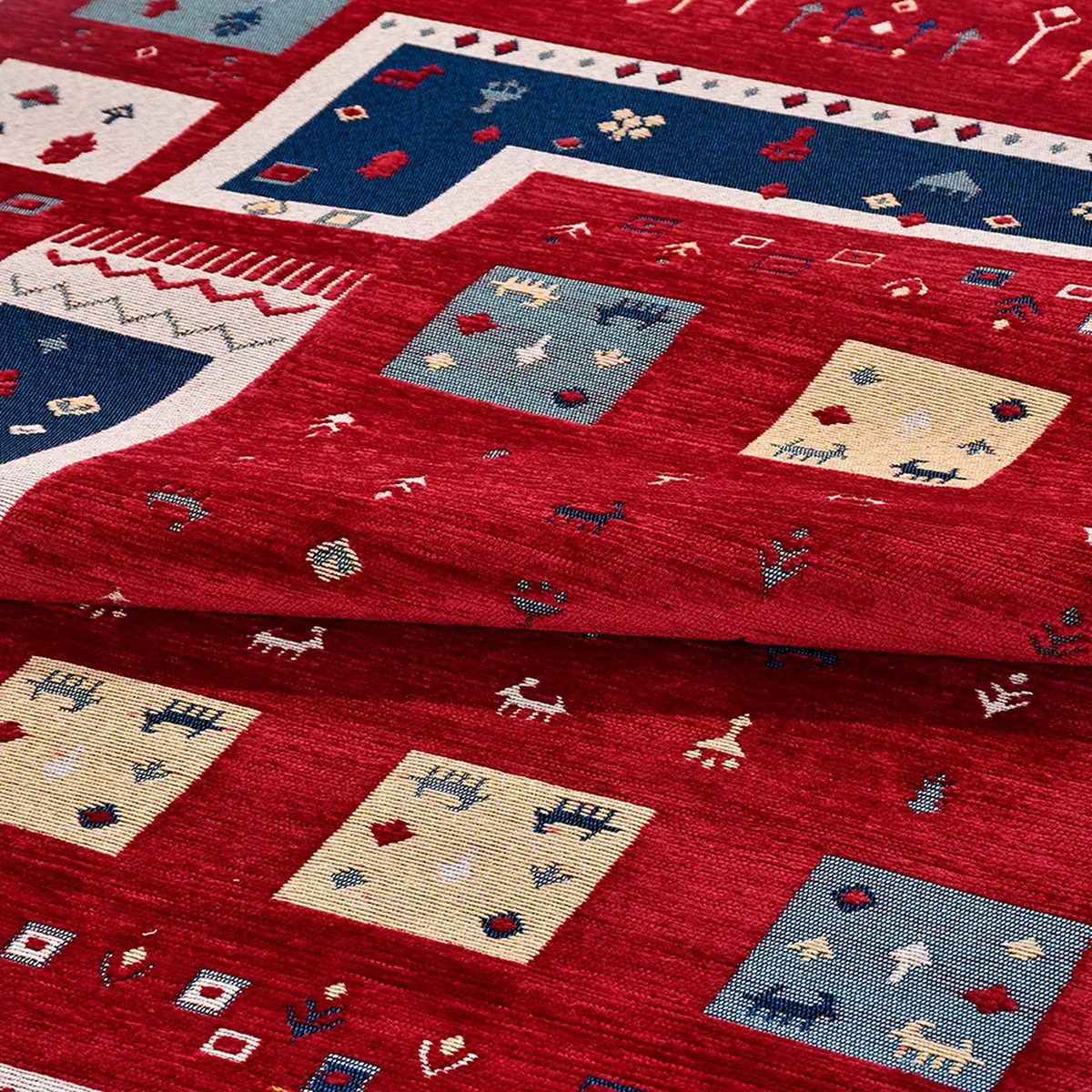 SHARED | Antalya Red Navy Persian Style Traditional Machine Woven Liv photo 4