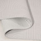 SHARED | Hoarfrost Light Grey Modern Geometric Carved High-Low Machin photo 4
