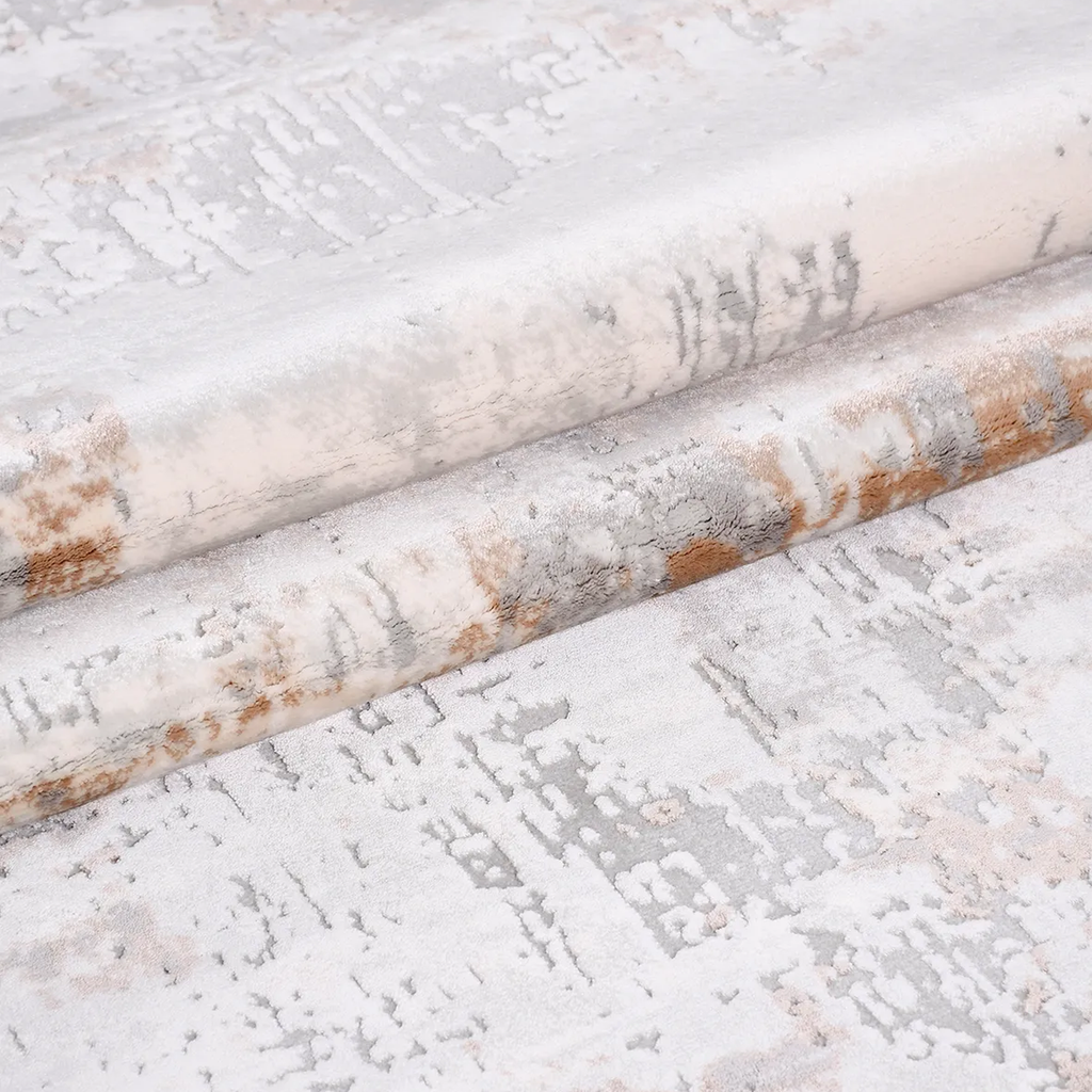 SHARED | Henna Cream Grey Abstract Modern Machine Woven Living Room B photo 4