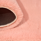 SHARED | Foca Blush Pink Solid Shaggy Faux Fur Glam Machine Woven Liv photo 4