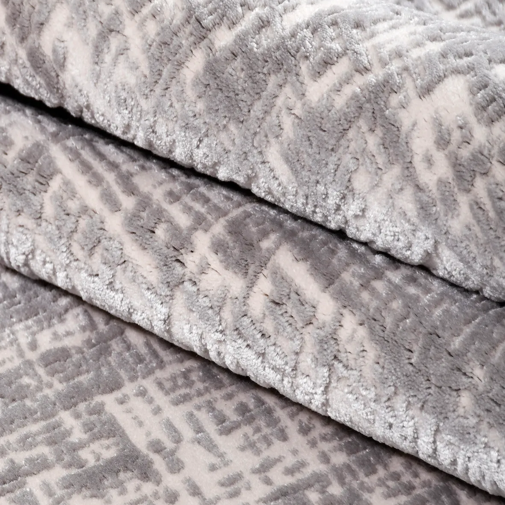 SHARED | Bosphorus Grey Ivory Abstract Modern Machine Woven Living Ro photo 4