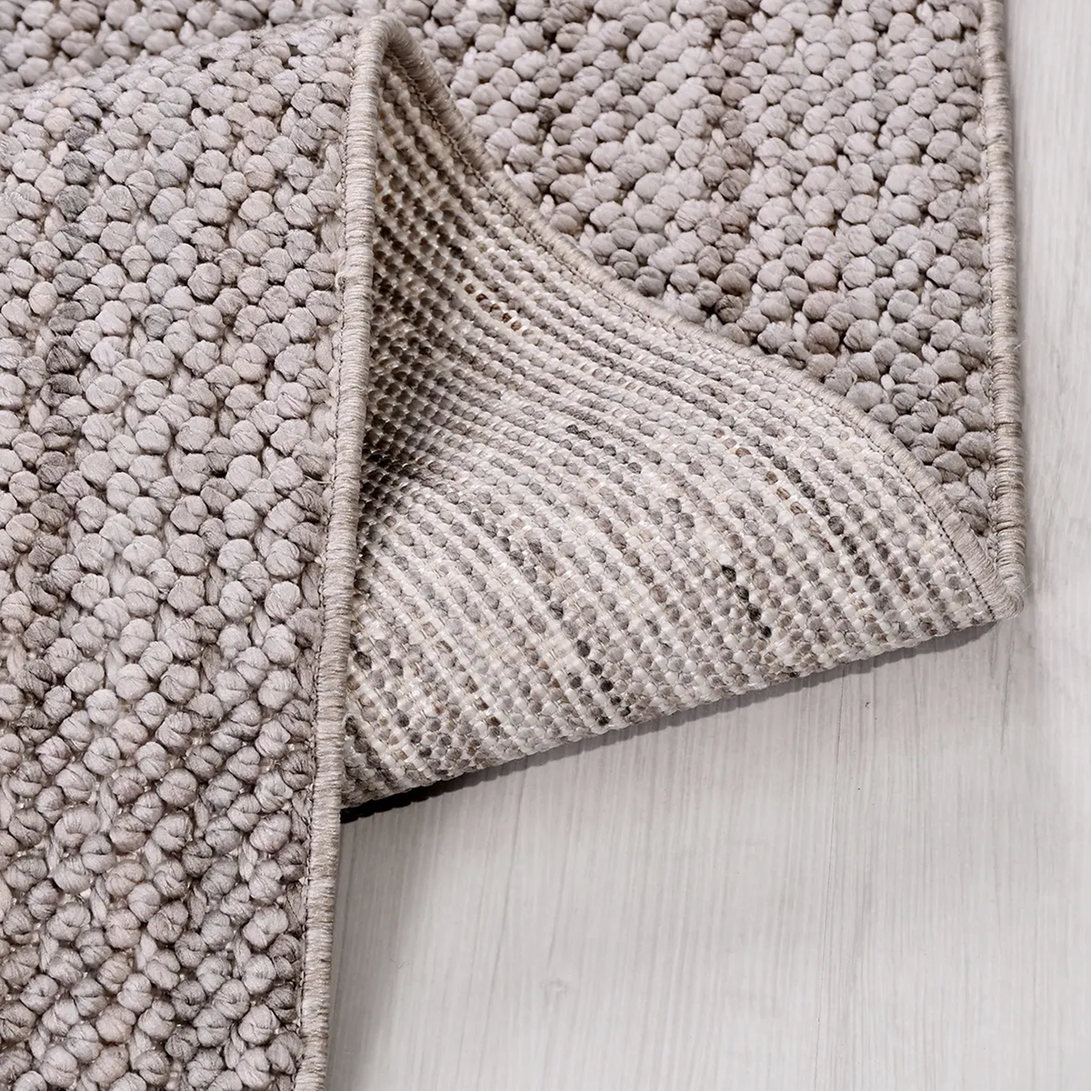SHARED | Scriptorium Grey Cream Solid Textured Flatweave Machine Wove photo 3