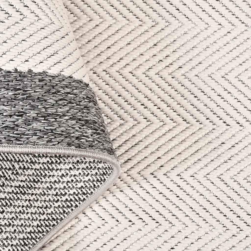 SHARED | Chicory Cream Charcoal Scandinavian Geometric Machine Woven  photo 4