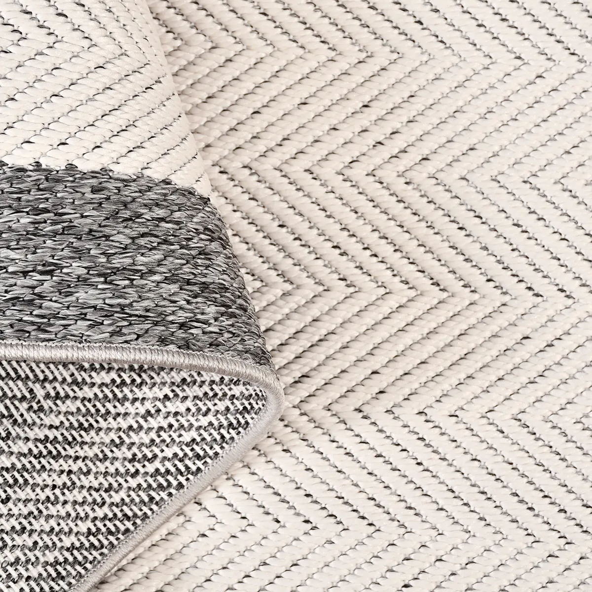 SHARED | Chicory Cream Charcoal Scandinavian Geometric Machine Woven  photo 4