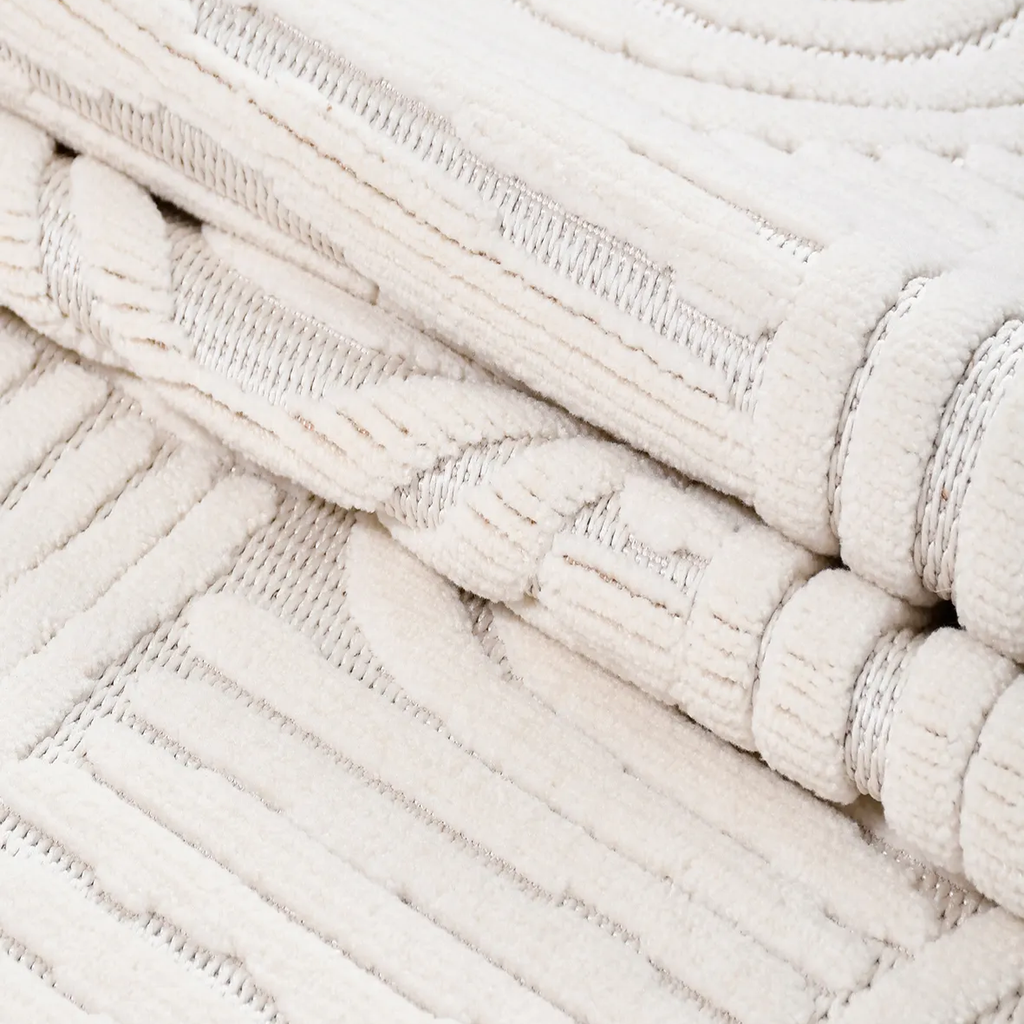 SHARED | Marmaris Cream Geometric Modern Machine Woven Ivory Living R photo 4