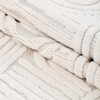 SHARED | Marmaris Cream Geometric Modern Machine Woven Ivory Living R photo 4