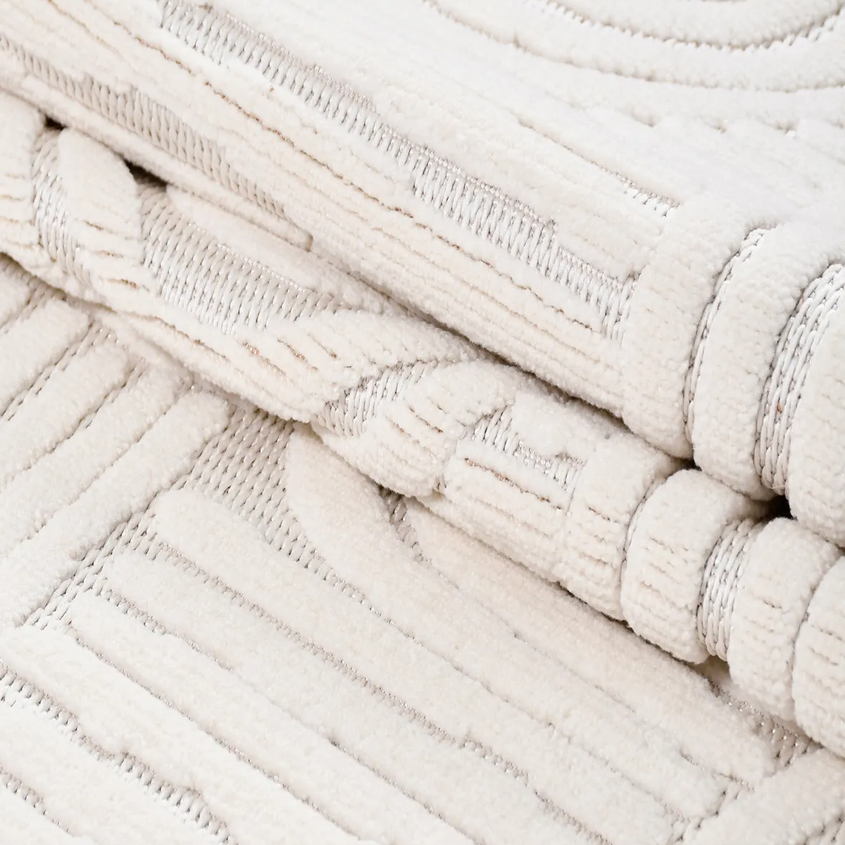 SHARED | Marmaris Cream Geometric Modern Machine Woven Ivory Living R photo 4