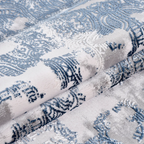 SHARED | Ledge Blue Grey Abstract Modern Machine Woven Living Room Be photo 4