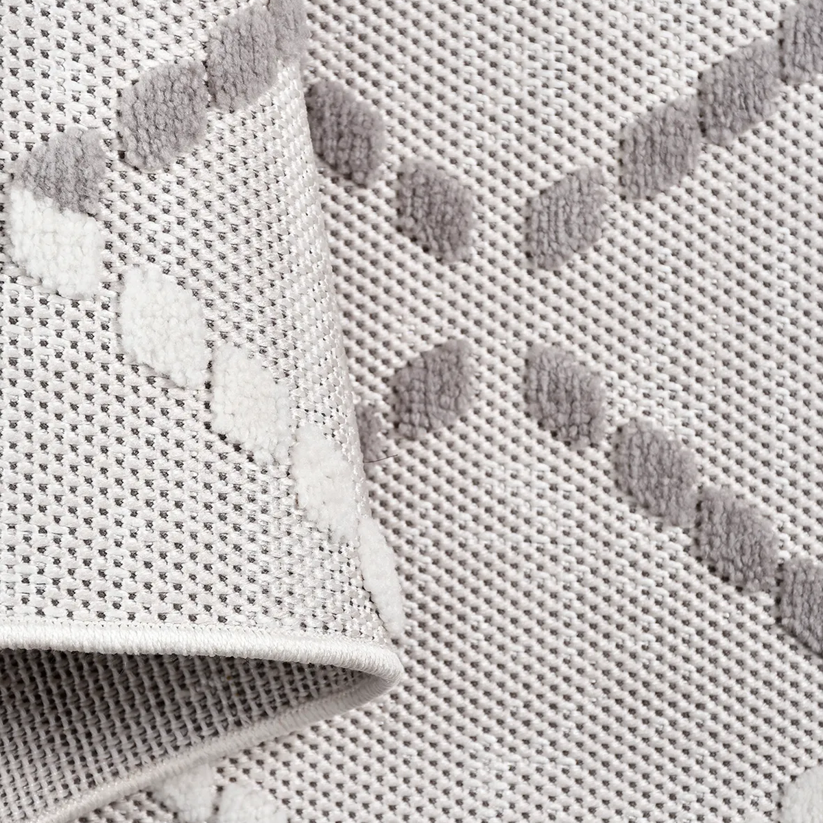 SHARED | Betony Cream Grey Moroccan Style Diamond Trellis Machine Wov photo 4