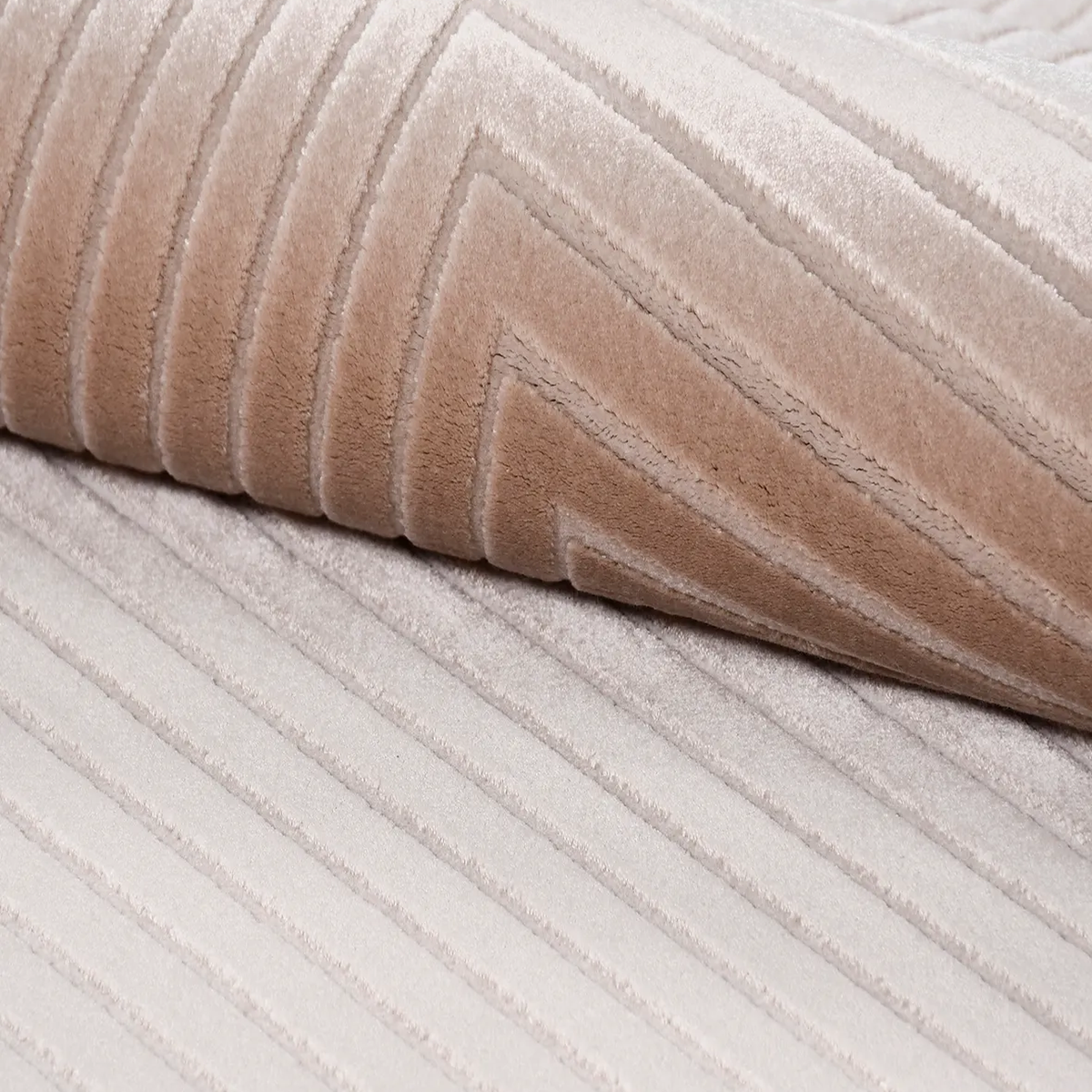 SHARED | Burnet Beige Modern Geometric Machine Woven Cream Ivory Livi photo 4