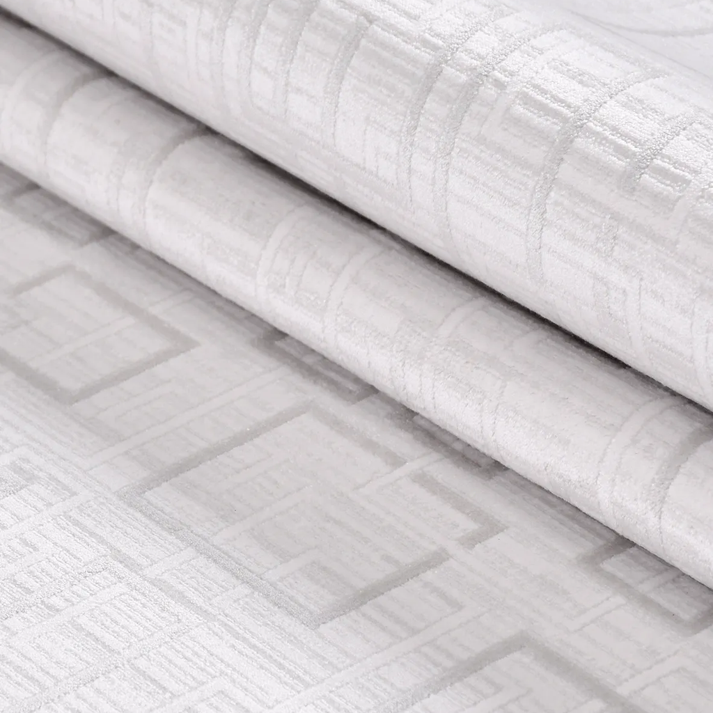 SHARED | Olympos Light Grey Geometric Modern Machine Woven Living Roo photo 4