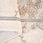 SHARED | Coral Cream Beige Persian Style Traditional Medallion Machin photo 4