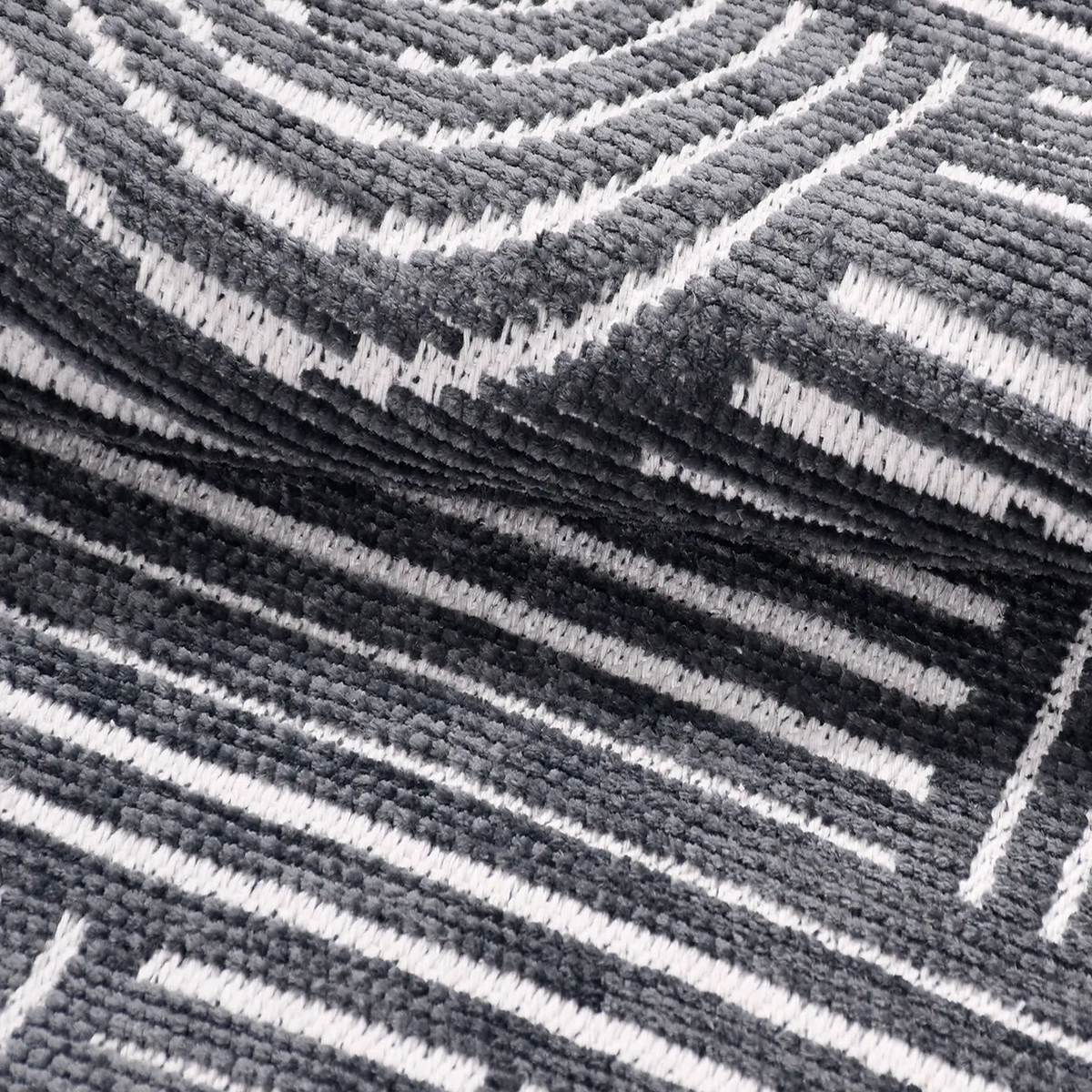 SHARED | Elder Charcoal Grey Ivory Geometric Mid-Century Modern Machi photo 4