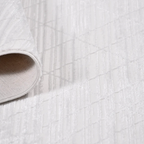 SHARED | Samphire Cream Modern Geometric Diamond Lattice Machine Wove photo 4