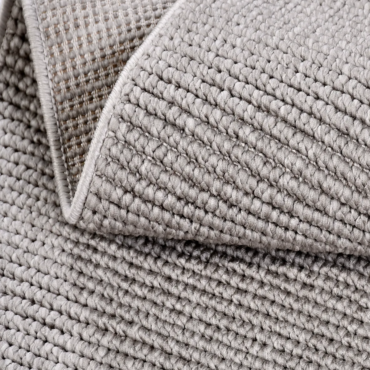 SHARED | Kaolin Grey Ivory Solid Modern Machine Woven Flatweave Livin photo 4