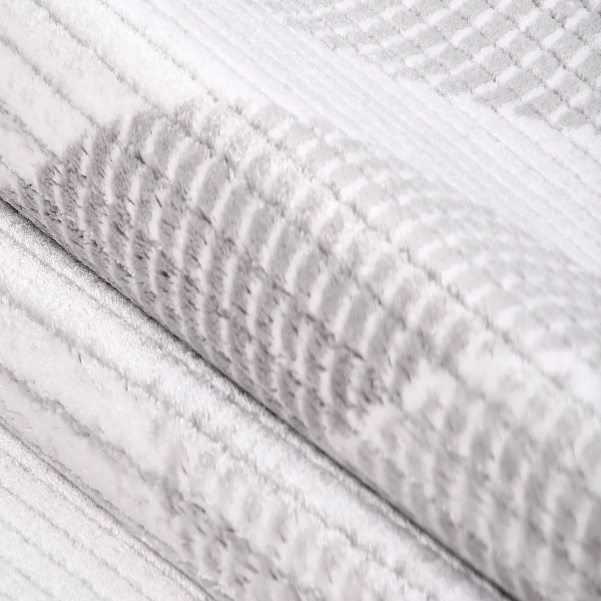 SHARED | Catkin Cream Grey Geometric Modern Machine Woven Living Room photo 4