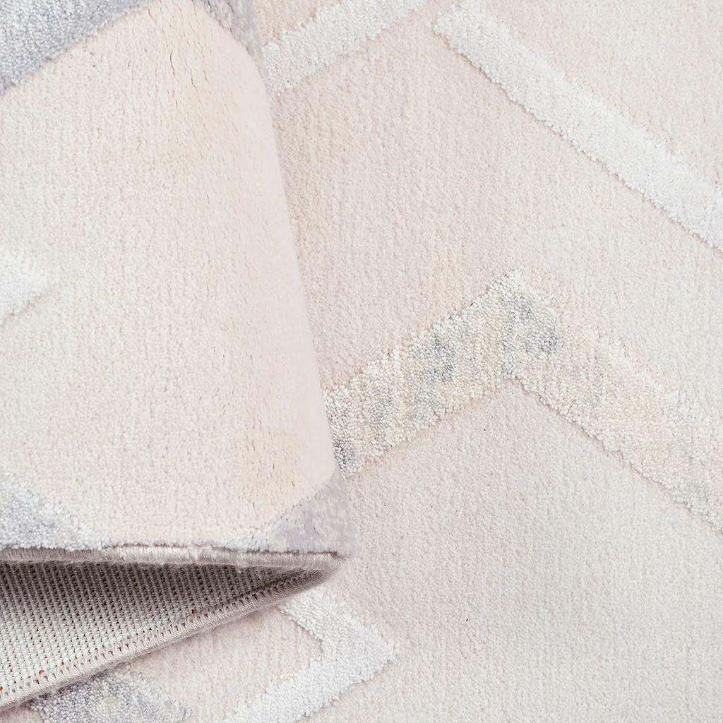SHARED | Pinnacle Cream Lilac Geometric Modern Machine Woven Living R photo 4