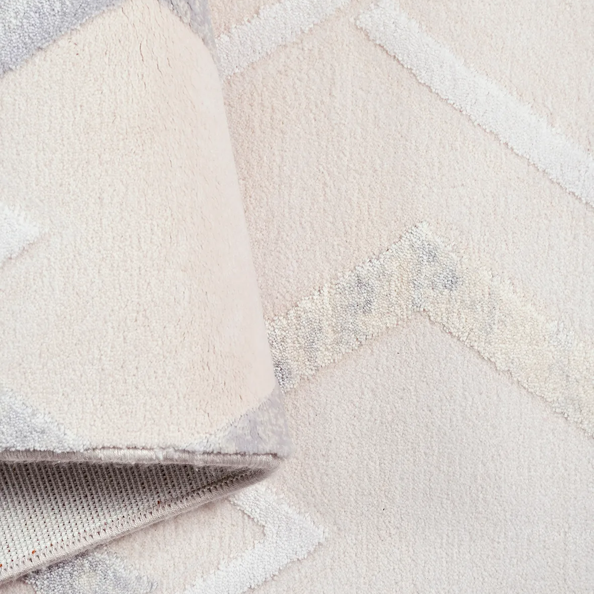 SHARED | Pinnacle Cream Lilac Geometric Modern Machine Woven Living R photo 4