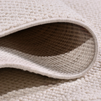 SHARED | Rotunda Cream Solid Flatweave Look Machine Woven Modern Livi photo 3
