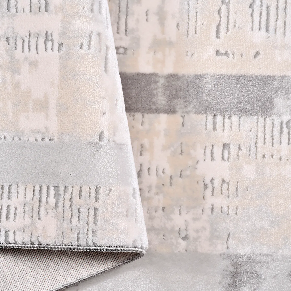 SHARED | Hemlock Cream Grey Abstract Modern Machine Woven Living Room photo 4