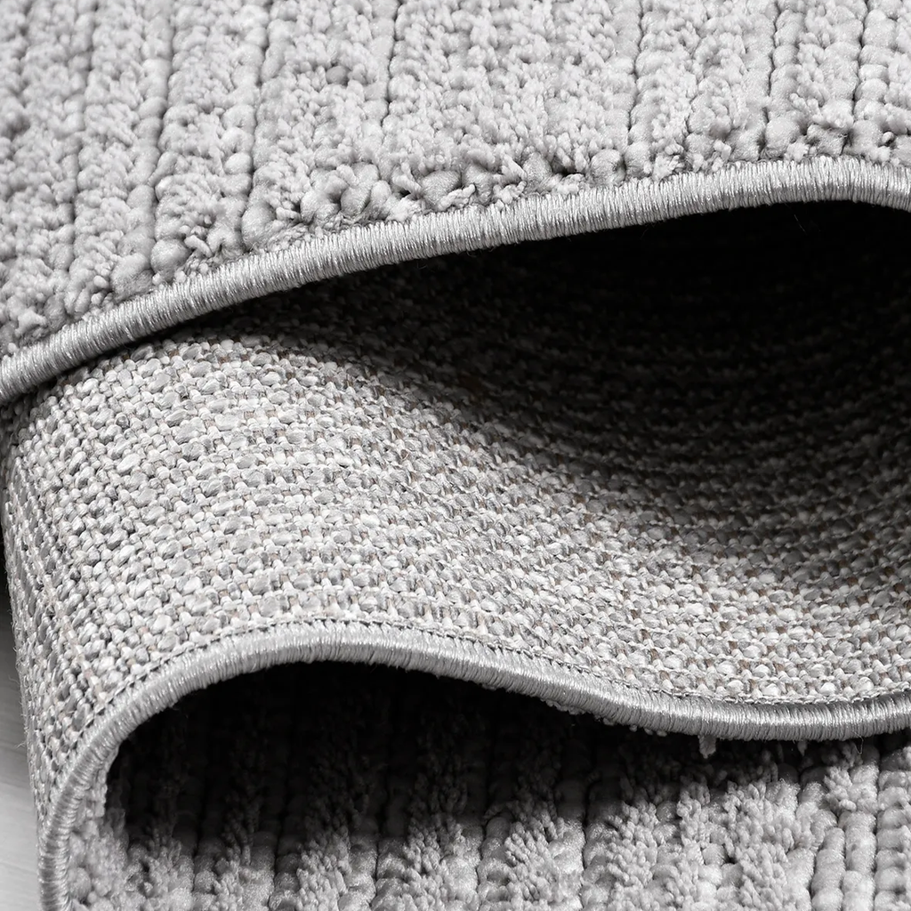 SHARED | Rainfall Light Grey Ivory Solid Modern Machine Woven Living  photo 3