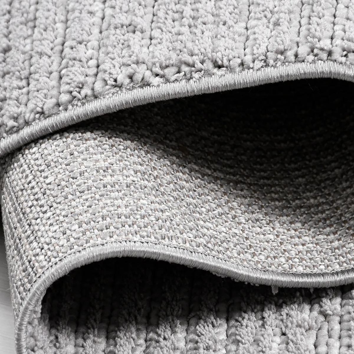 SHARED | Rainfall Light Grey Ivory Solid Modern Machine Woven Living  photo 3