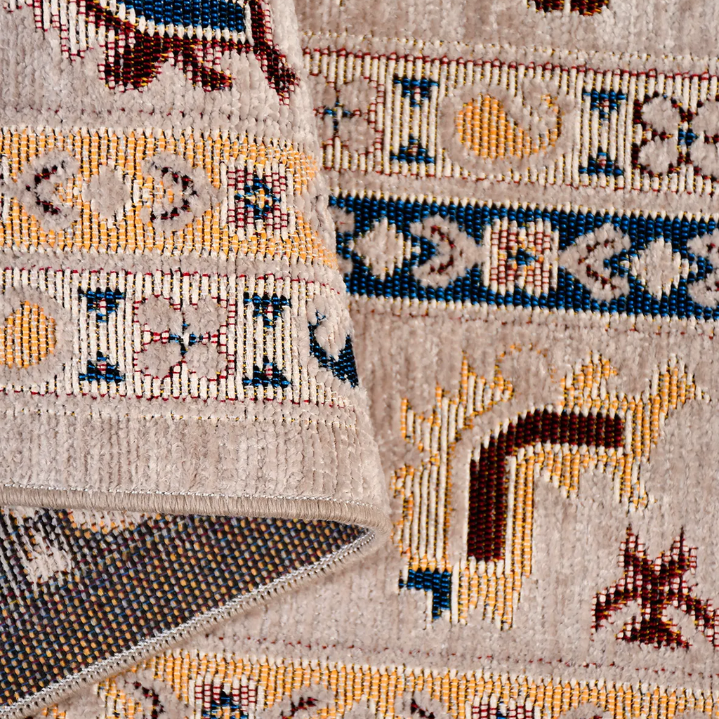 SHARED | Equinox Persian Style Traditional Machine Woven Beige Burgun photo 4
