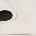 SHARED | Edirne Ivory Solid Shaggy Faux Fur Style Modern Machine Wove photo 4