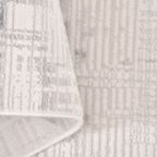 SHARED | Schist Cream Grey Abstract Modern Machine Woven Living Room  photo 4
