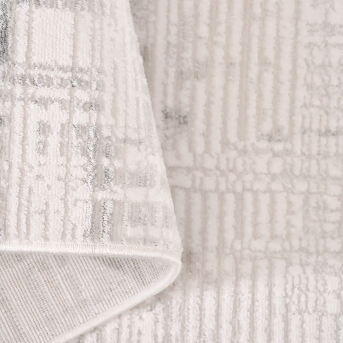 SHARED | Schist Cream Grey Abstract Modern Machine Woven Living Room  photo 4