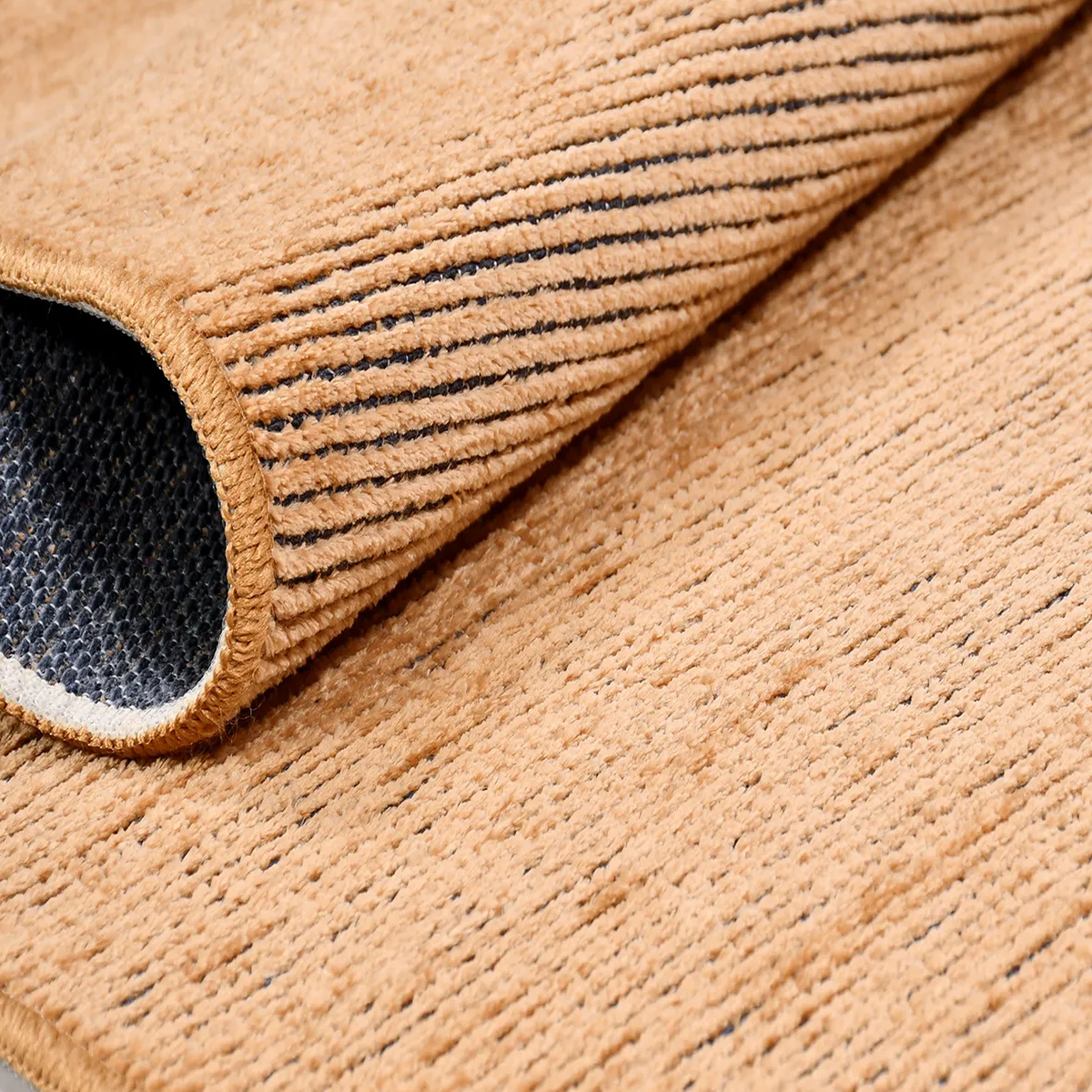 SHARED | Marigold Terracotta Solid Modern Machine Woven Fringe Living photo 4