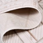 SHARED | Waterlight Cream Geometric Diamond Modern Machine Woven Livi photo 3