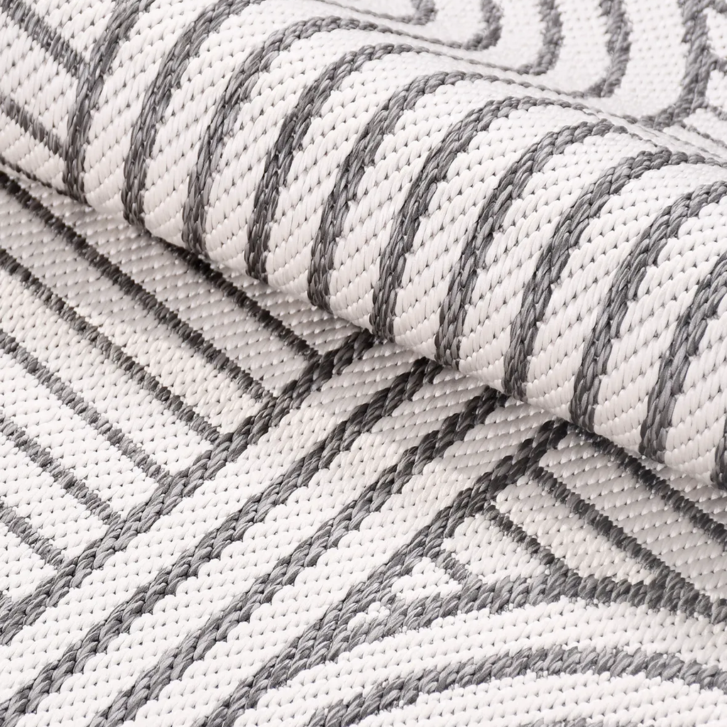 SHARED | Nacre Cream Grey Geometric Modern Machine Woven Living Room  photo 4