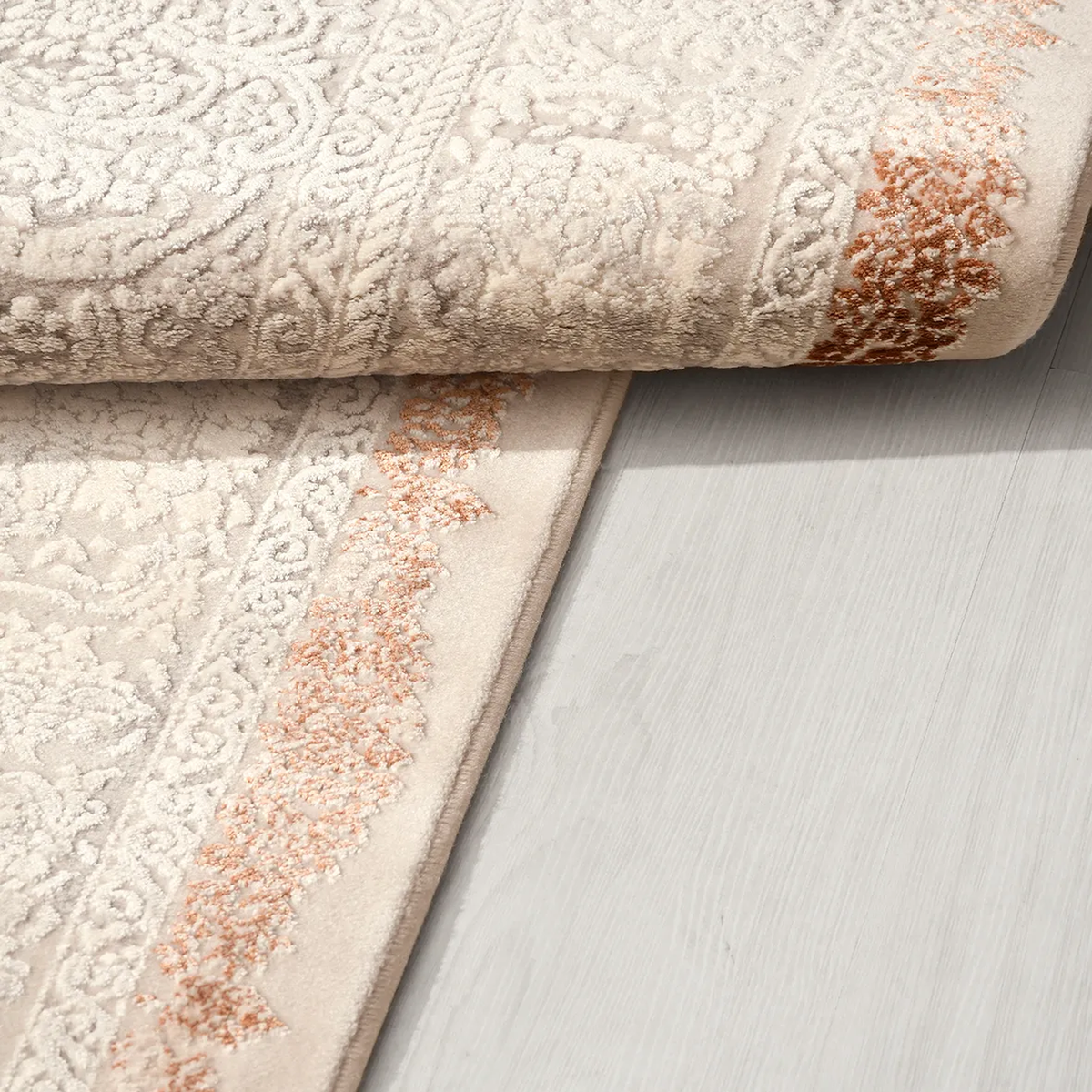 SHARED | Bastion Cream Grey Traditional Damask Machine Woven Living R photo 4