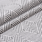 SHARED | Glen Modern Geometric Diamond Machine Woven Grey Charcoal Li photo 4