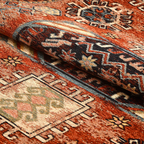 SHARED | Corona Persian Style Traditional Machine Woven Rust Gold Bla photo 4