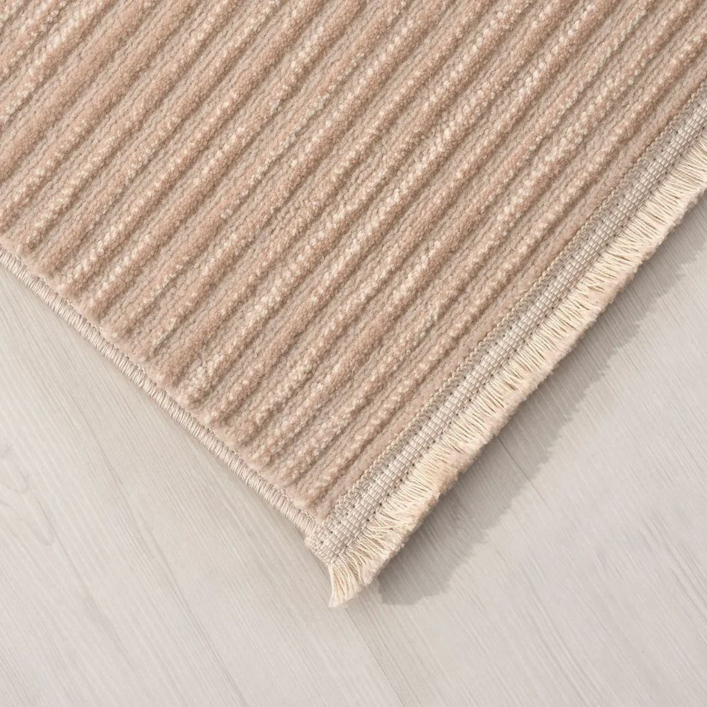 SHARED | Eglantine Blush Pink Modern Striped Machine Woven Living Roo photo 4