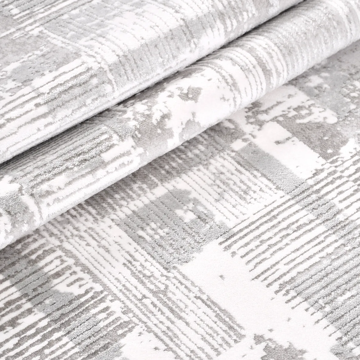SHARED | Pergamon Cream Grey Abstract Modern Machine Woven Living Roo photo 4