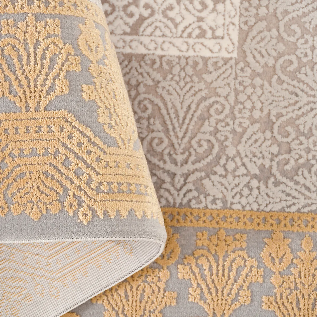 SHARED | Cesme Beige Gold Persian Style Traditional Machine Woven Liv photo 4