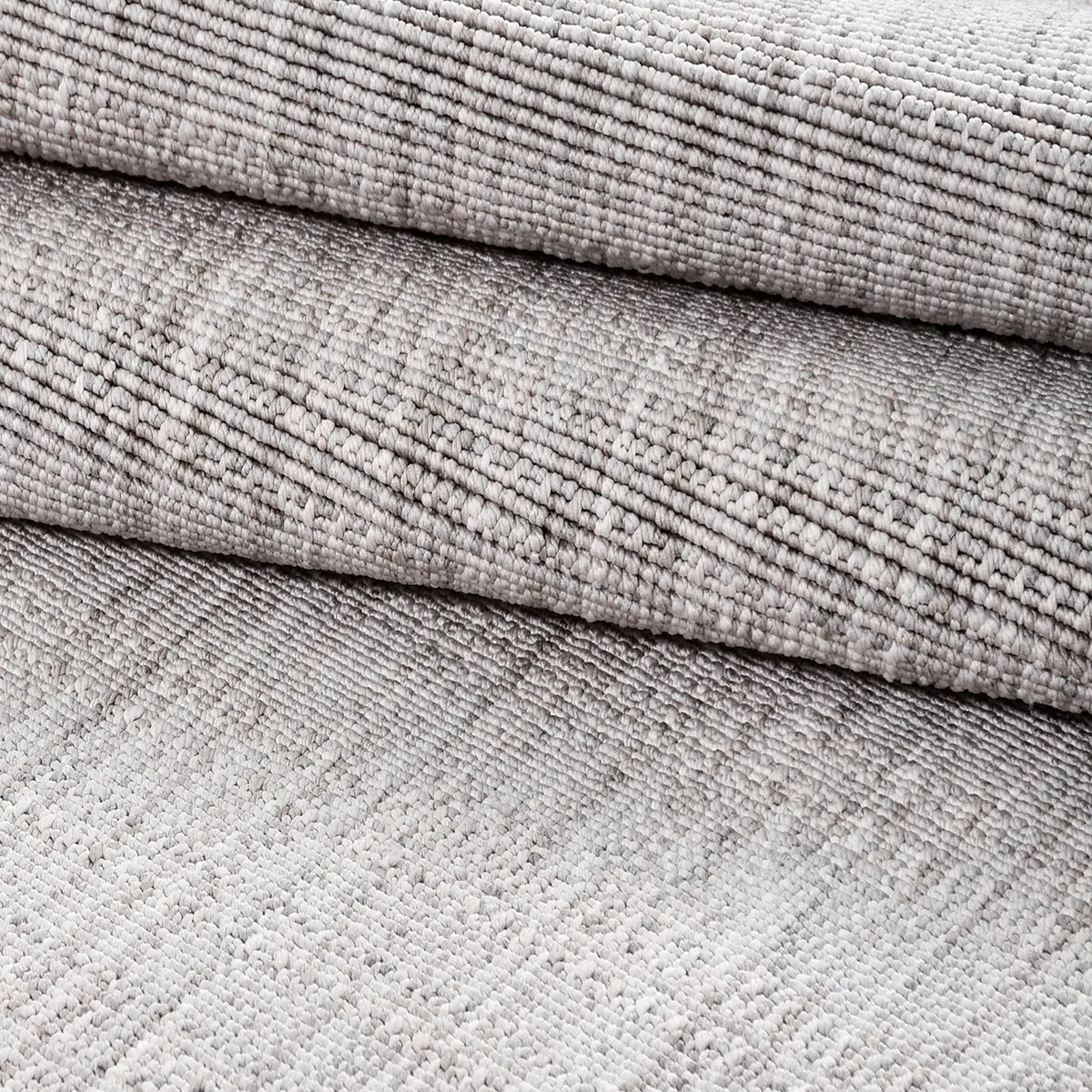 SHARED | Kalkan Light Grey Solid Scandinavian Machine Woven Living Ro photo 4