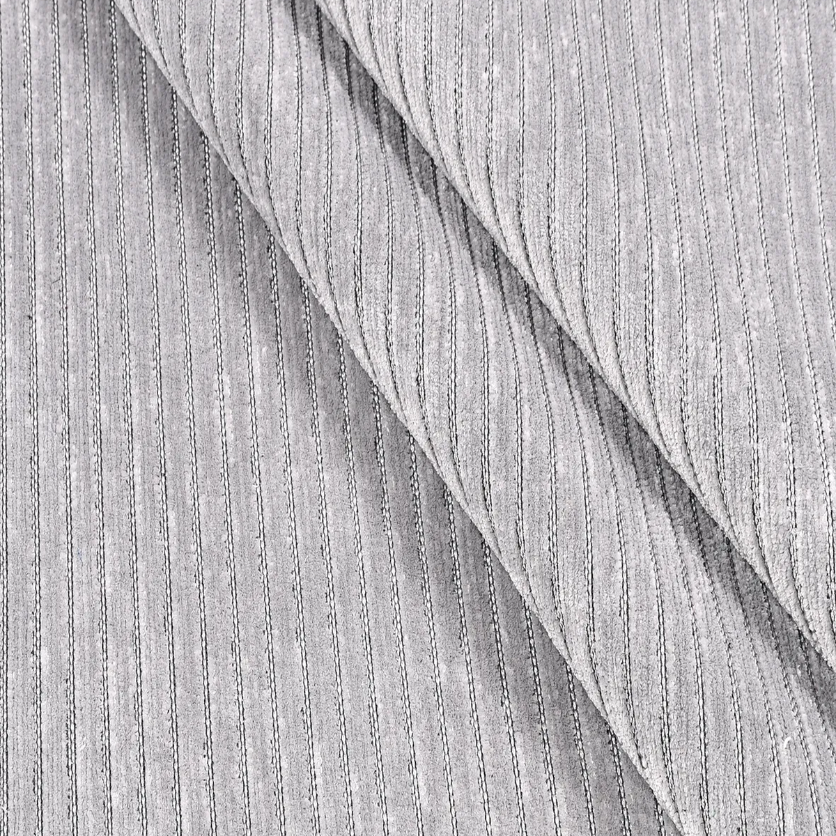 SHARED | Oakford Grey Silver Striped Modern Machine Woven Living Room photo 4
