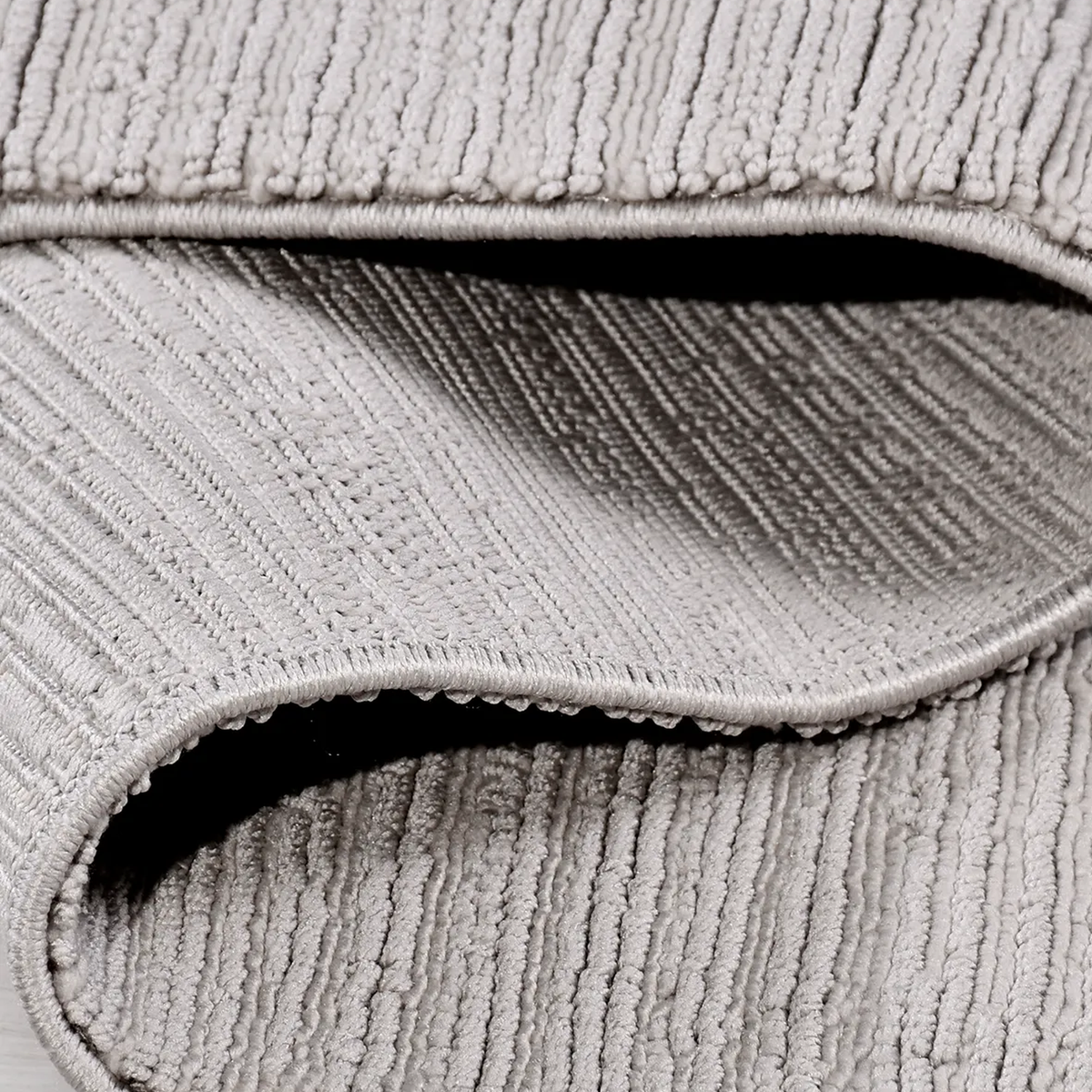 SHARED | Transept Ivory Solid Modern Machine Woven Fringe Living Room photo 3
